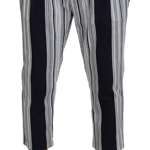 Dolce & Gabbana Elegant Striped Cotton Pants for Men