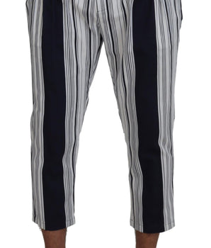 Dolce &amp; Gabbana Elegant Striped Cotton Pants for Men