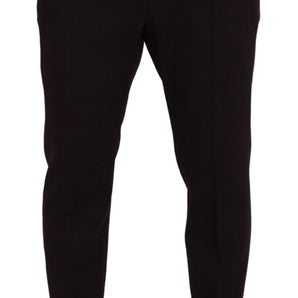 Dolce &amp; Gabbana Elegant Brown Cotton Blend Trousers