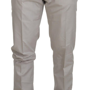 Dolce &amp; Gabbana Elegant Off White Silk Blend Trousers