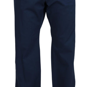 Dolce &amp; Gabbana Elegant Blue Cotton Blend Pants for Men