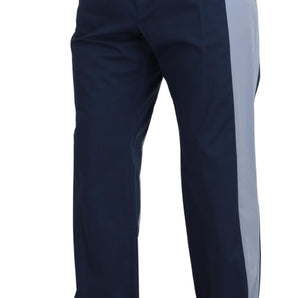 Dolce &amp; Gabbana Elegant Blue Cotton Blend Pants for Men