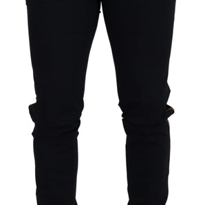 Dolce &amp; Gabbana Elegant Black Wool-Blend Trousers