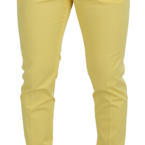 Dolce &amp; Gabbana Sun-Kissed Yellow Cotton Trousers