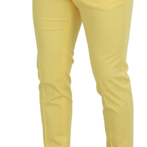 Dolce &amp; Gabbana Sun-Kissed Yellow Cotton Trousers