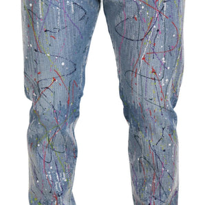 Dolce &amp; Gabbana Exquisite Color Splash Denim Pants