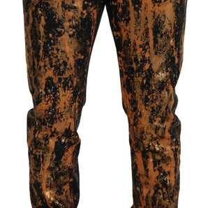 Dolce &amp; Gabbana Golden Ash Cotton Denim Pants