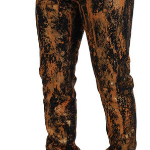 Dolce &amp; Gabbana Golden Ash Cotton Denim Pants