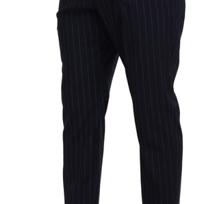 Dolce &amp; Gabbana Elegant Stripe Virgin Wool Trousers