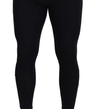 Dolce & Gabbana Black Nylon Slim Fit Stretch Pants