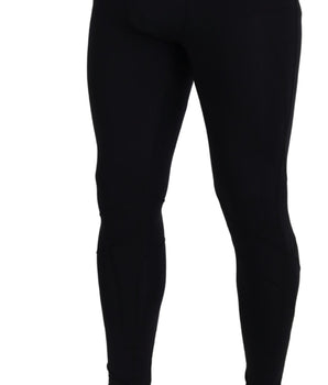 Dolce & Gabbana Black Nylon Slim Fit Stretch Pants