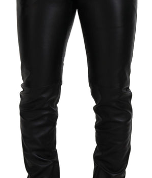 Dolce & Gabbana Black Shiny Stretch Skinny Pants