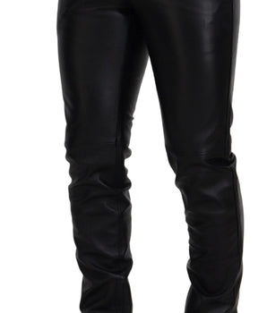 Dolce & Gabbana Black Shiny Stretch Skinny Pants