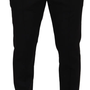 Dolce &amp; Gabbana Elegant Black Virgin Wool Trousers