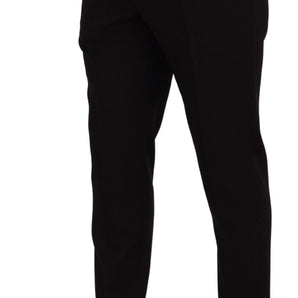 Dolce &amp; Gabbana Elegant Black Virgin Wool Trousers