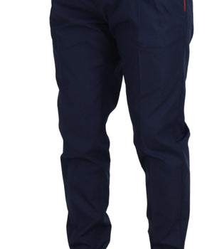 Dolce & Gabbana Blue Cotton Chino Formal Pants