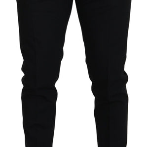 Dolce &amp; Gabbana Elegant Black Wool-Blend Trousers