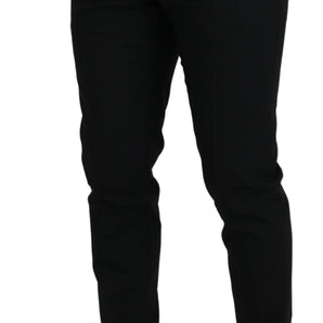 Dolce &amp; Gabbana Elegant Black Wool-Blend Trousers