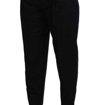 Dolce & Gabbana Black Cotton Chino Formal Pants