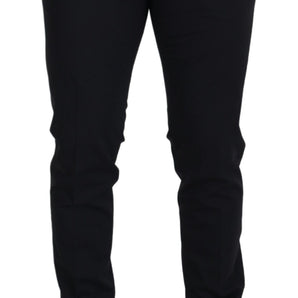 Dolce &amp; Gabbana Elegant Black Wool Blend Trousers