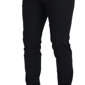 Dolce &amp; Gabbana Elegant Black Wool Blend Trousers