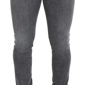 Dolce &amp; Gabbana Chic Gray Washed Denim Pants