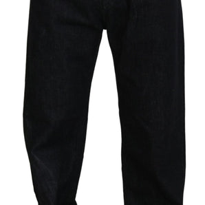 Dolce &amp; Gabbana Elegant Black Washed Denim Pants Luxe Cotton