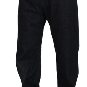 Dolce &amp; Gabbana Elegant Black Washed Denim Pants Luxe Cotton