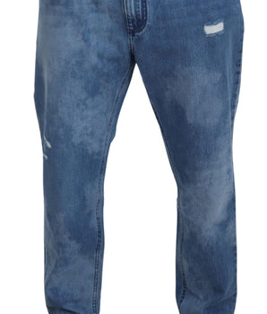 Dolce & Gabbana Blue Washed Cotton Casual Denim Jeans