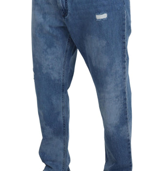 Dolce & Gabbana Blue Washed Cotton Casual Denim Jeans