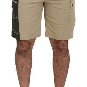 Dolce &amp; Gabbana Elegant Beige Cotton Blend Designer Shorts