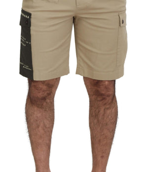 Dolce & Gabbana Beige Cotton Cargo Bermuda Shorts