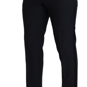 Dolce &amp; Gabbana Elegant Black Wool Blend Trousers