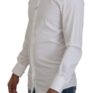 Dolce &amp; Gabbana Dazzling White Slim Fit Dress Shirt