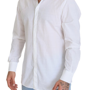 Dolce &amp; Gabbana Elegance Reimagined White Cotton Dress Shirt