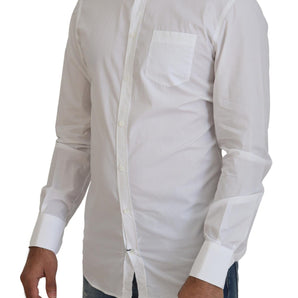 Dolce &amp; Gabbana Elegant White Slim Fit Dress Shirt