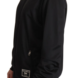 Dolce &amp; Gabbana Elegant Black Full Zip Sweater