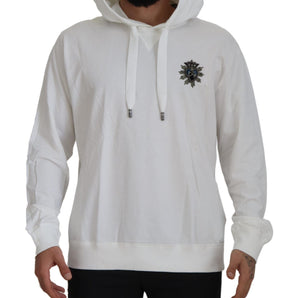 Dolce & Gabbana Stunning White Hooded Sweater