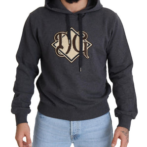 Dolce &amp; Gabbana Elegant Gray Cotton Hooded Sweatshirt