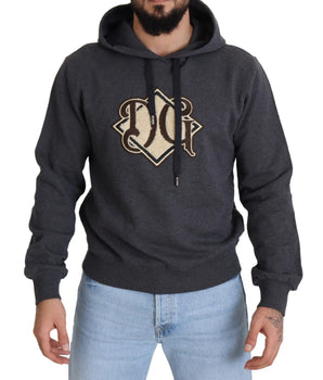 Dolce &amp; Gabbana Elegante sudadera con capucha de algodón gris