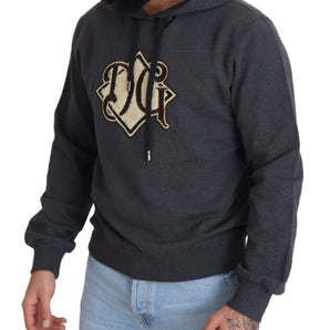 Dolce &amp; Gabbana Elegant Gray Cotton Hooded Sweatshirt