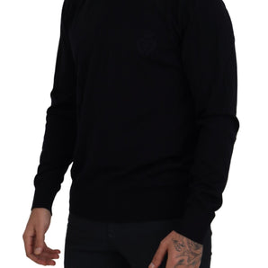 Dolce &amp; Gabbana Elegant Black Virgin Wool Pullover Sweater