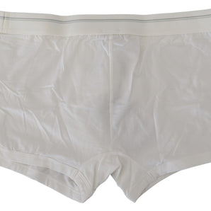 Dolce &amp; Gabbana Elegant White Cotton Blend Boxer Shorts