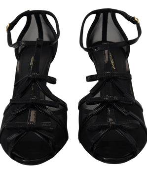 Dolce & Gabbana Black Stiletto High Heels Sandals Shoes