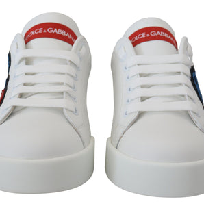 Dolce & Gabbana Sparkling White Portofino Sneakers