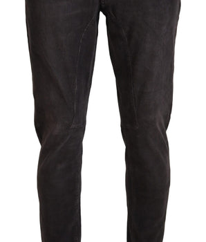 Acht Men's Brown Cotton Straight Fit Casual Pants