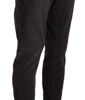 Acht Men's Brown Cotton Straight Fit Casual Pants