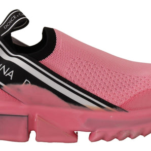 Dolce &amp; Gabbana Chic Pink Sorrento Slip-On Sneakers