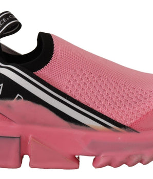 Dolce &amp; Gabbana Chic Pink Sorrento Slip-On Sneakers