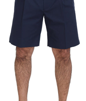 Dolce & Gabbana Blue Chinos Cotton Stretch Casual Shorts
